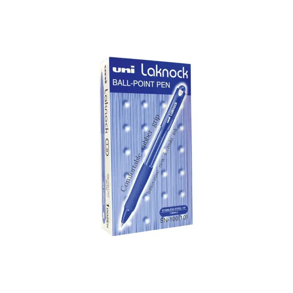 Mitsubishi Laknock Ballpoint Pen 1mm Blue box=12