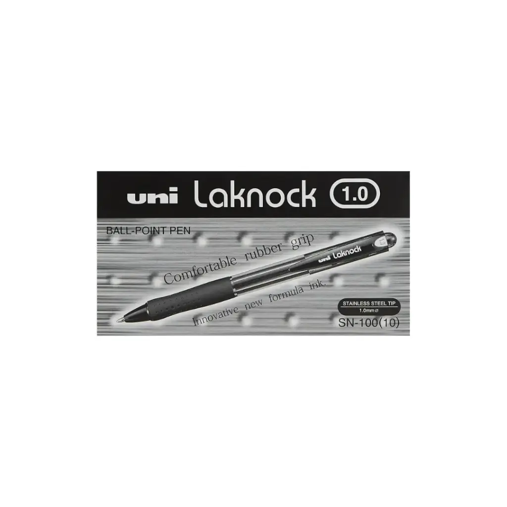 Mitsubishi Laknock Ballpoint Pen 1mm Black box=12