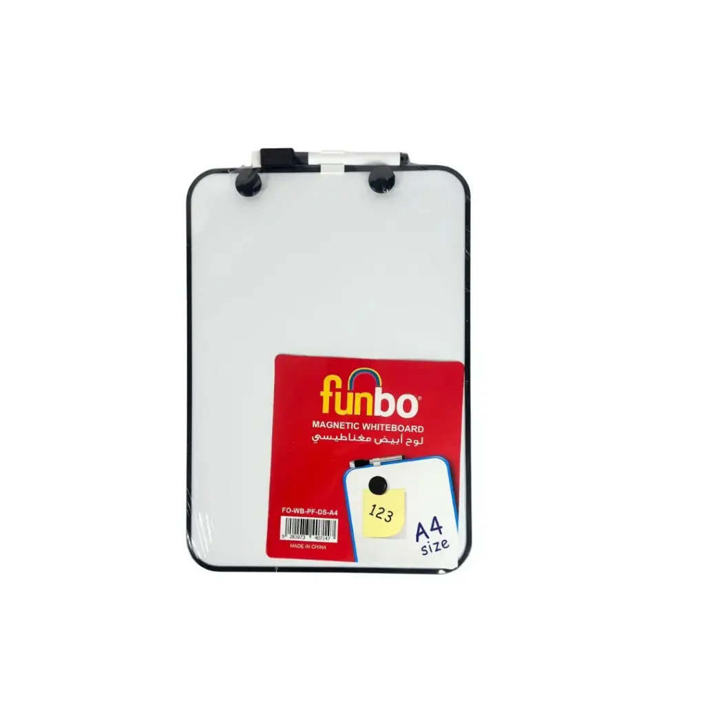 Funbo White Board Double Sided Magnetic A4+Marker