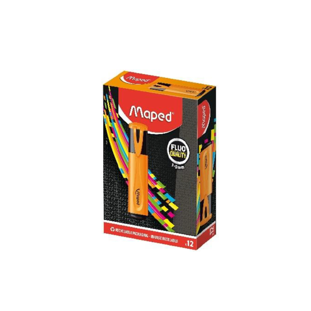 Maped Highlighter Fluopeps Classic Orange Bx=12
