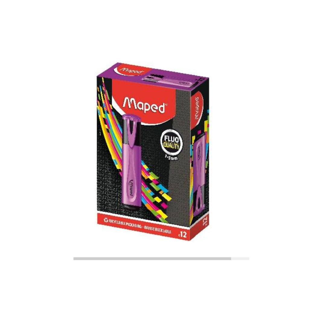 Maped Highlighter Fluopeps Classic Purple Bx=12
