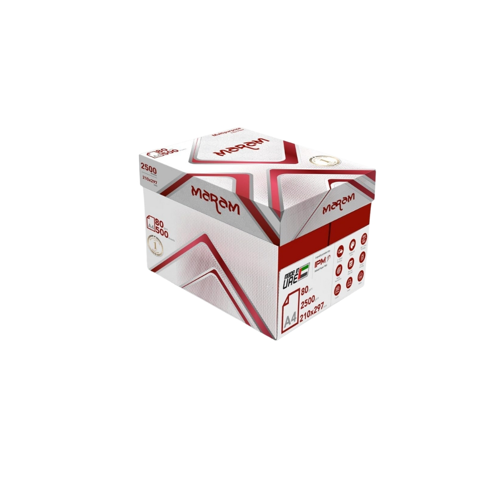 Maram Multipurpose A4 (Size: 21.0 x 29.7 cm) Paper 80gsm (Carton of 5 reams)