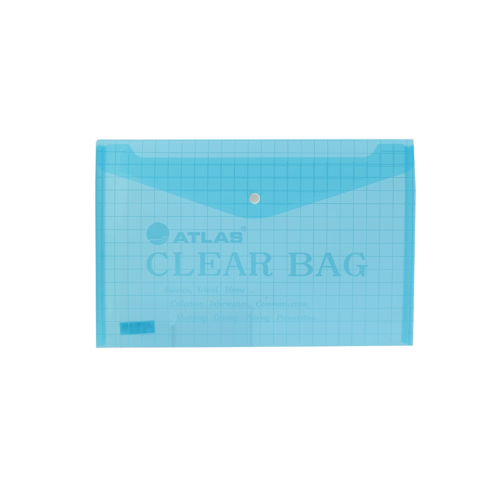 Atlas Document Clear Bag Blue 