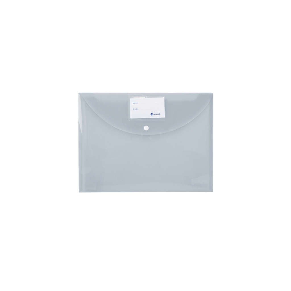 Atlas Document Bag with Card and Button, Clear