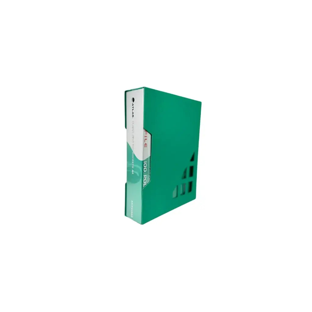 Atlas - Clear Pocket Assistant File A4 100 Pocket - Assorted 