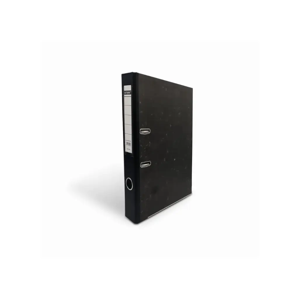 Maxi Lever Arch File F/S 2inch Fixed Black With Pocket Marble