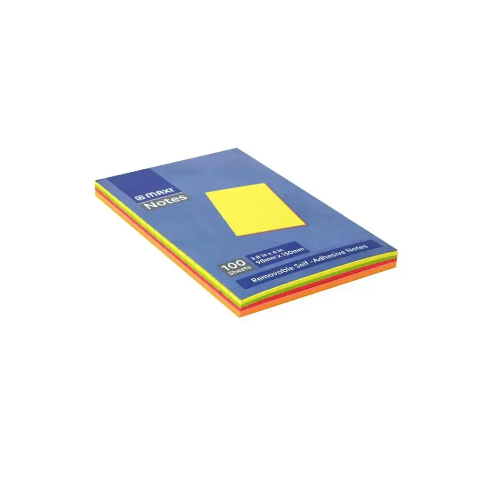 Maxi Sticky Notes 98x150mm Ruled