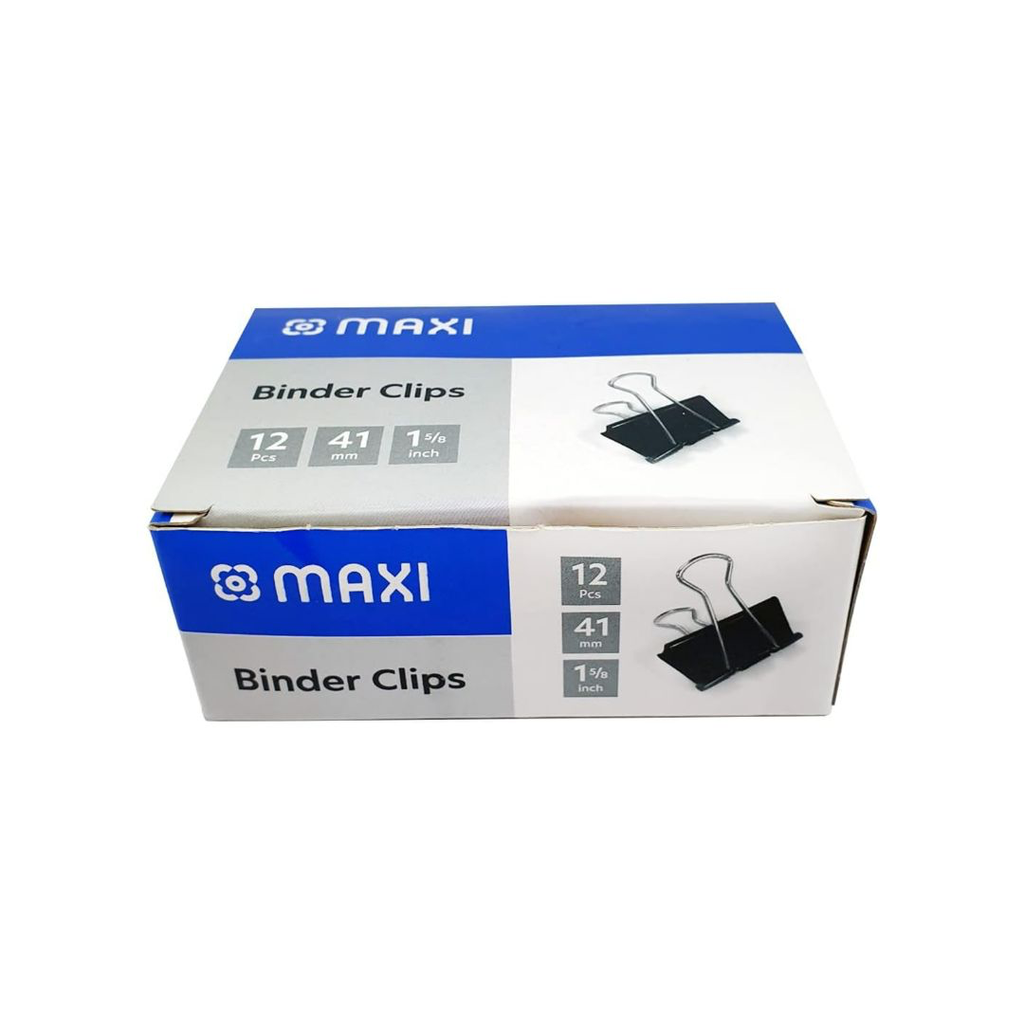 Maxi Binder Clip 41mm Box of 12pc