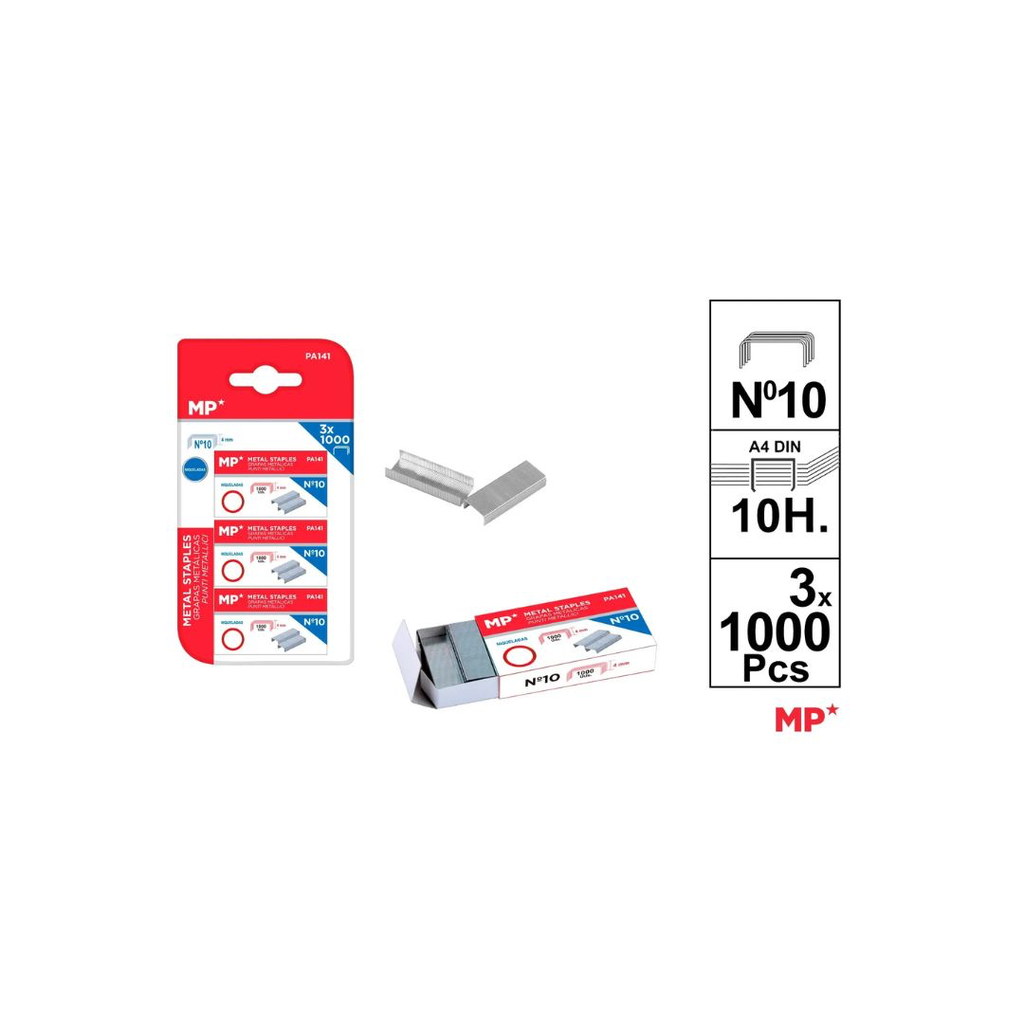 MP NIKEL METAL STAPLES Nº 10 (PA141)
