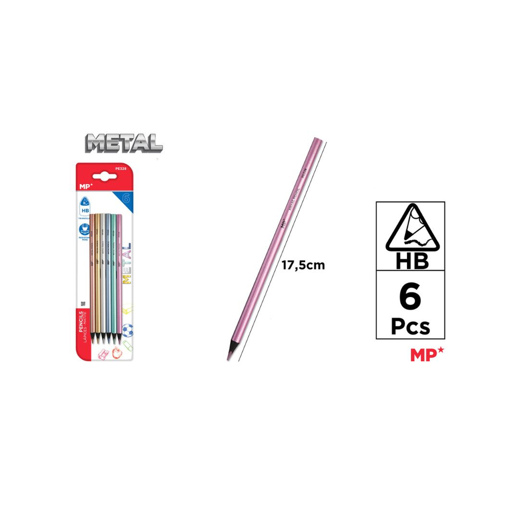 MP METALLIC COLOUR PENCIL 6PCS (PE328)