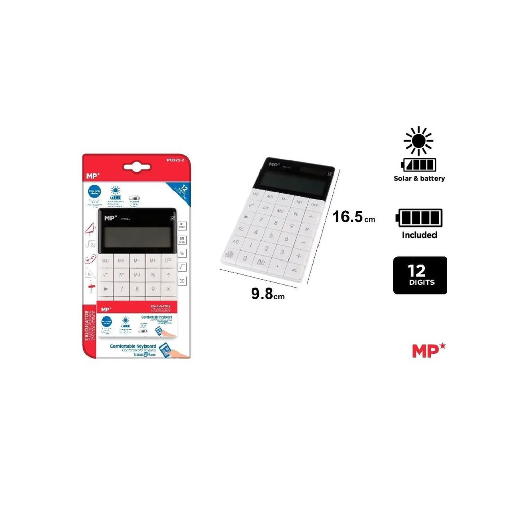 MP DUAL POWERED DESKTOP CALCULATOR (PE029-2)