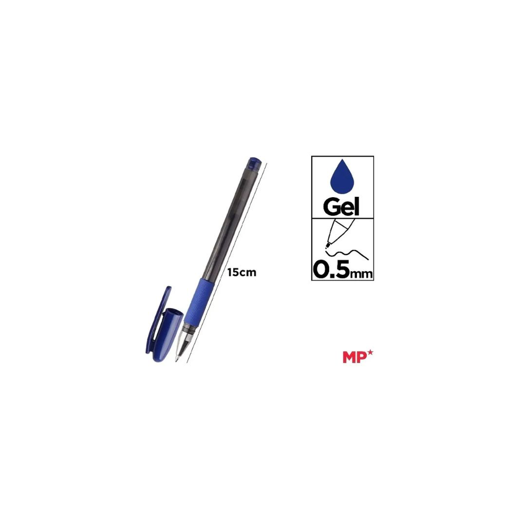 MP GEL INK BALLPOINT PEN 0.5MM (BLUE) (PE164A-S)