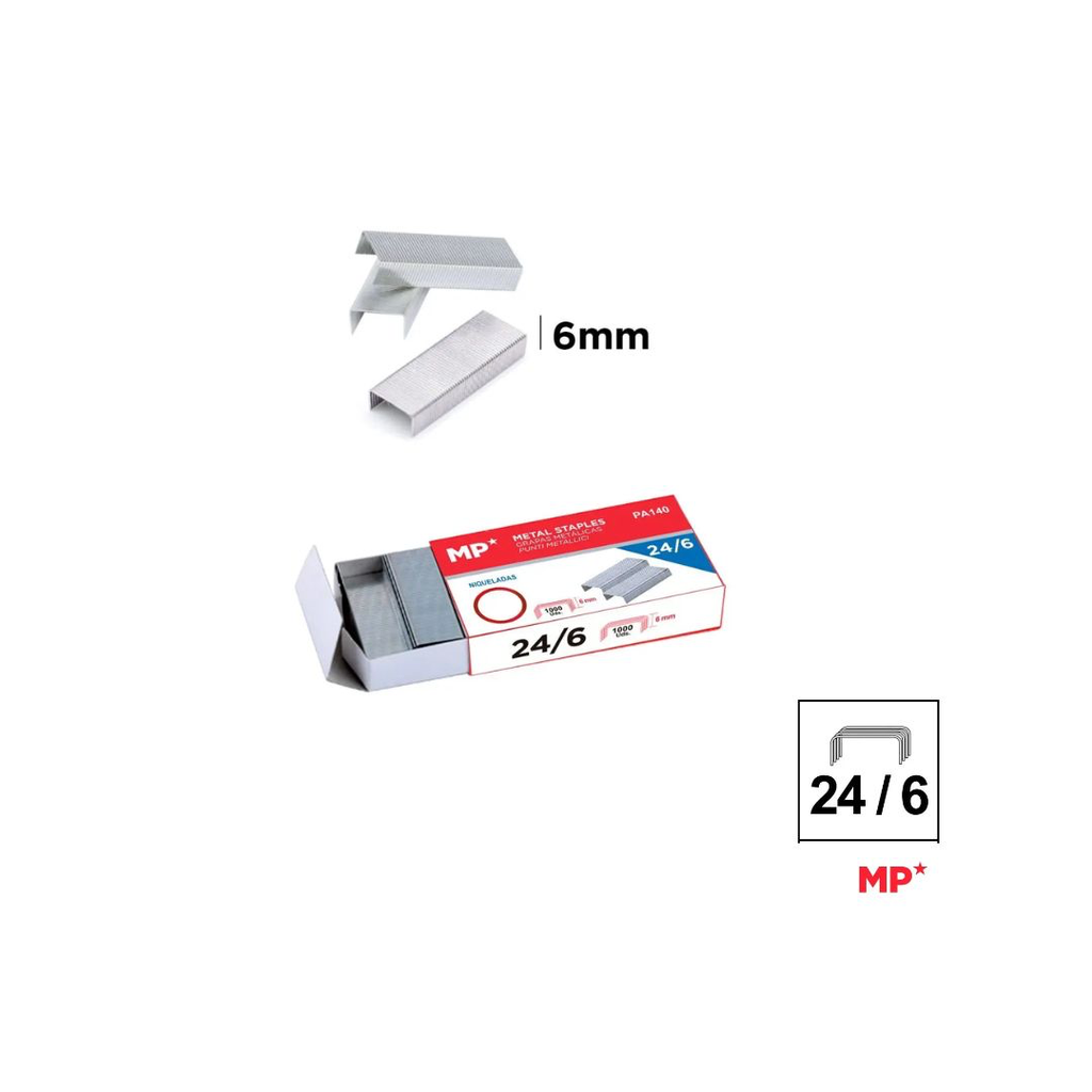 MP NIKEL METAL STAPLES 24/6 (PA161)