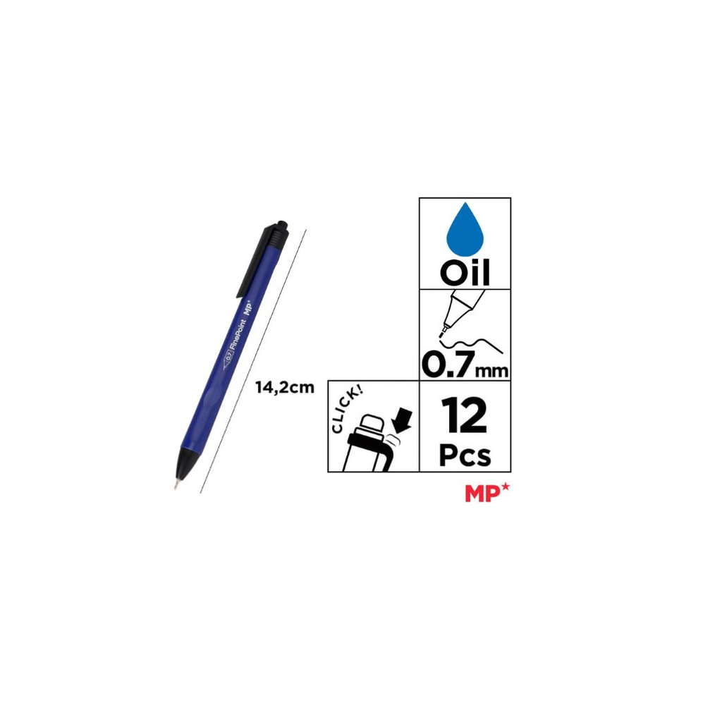 MP OIL INK BALLOT 0.7 MM BLUE (PE348A-S)