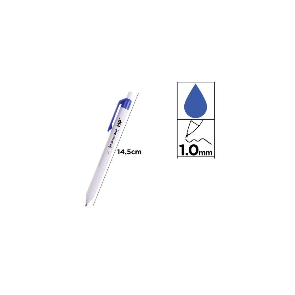 MP BEST GRIP BALLPOINT PEN 1.0 MM BLUE (PE252A-S)