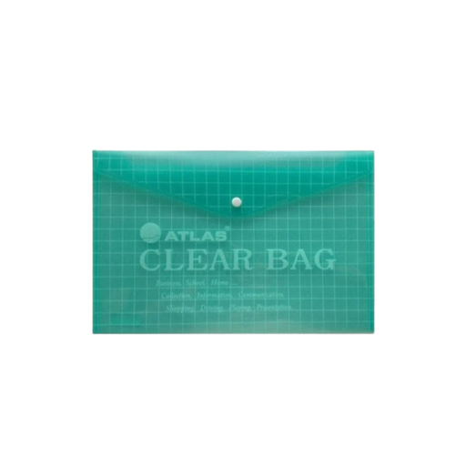 [AS-F10003] Atlas Document Clear Bag Green