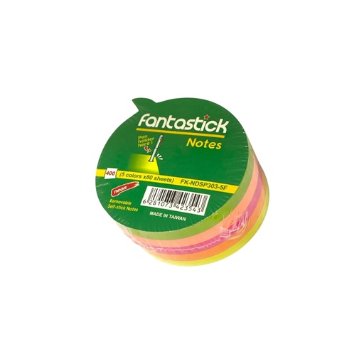[FK-NDSP303-5F] FantaStick - Sticky Notes Colorful Circle Shape