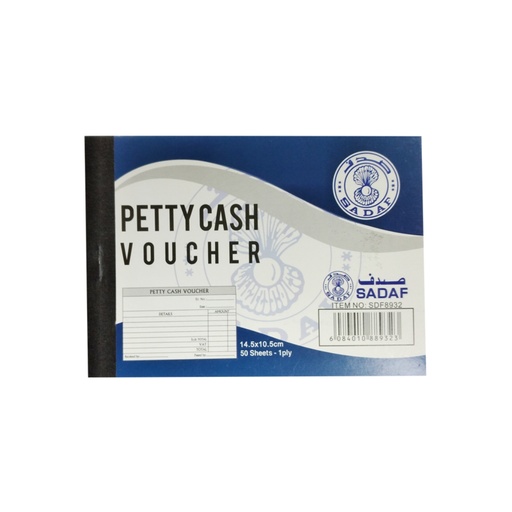 [No.SDF8932 / PL-641] Sadaf - Petty Cash Voucher