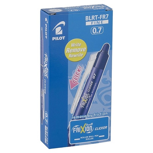 Pilot Frixion Clicker 0.7 Blue Ball Pen 12pc