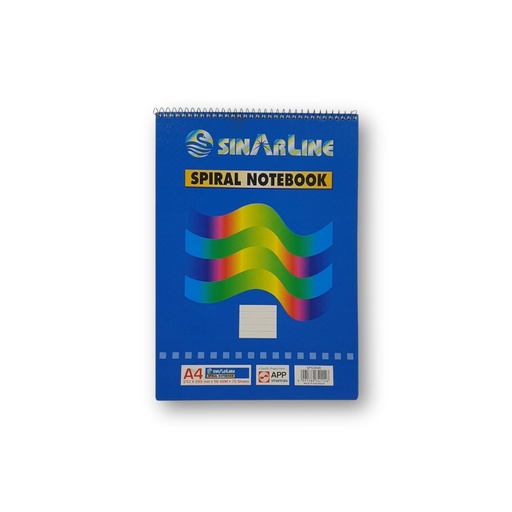 [APS35- SP03846] SINARLINE - Spiral Top Notebook A4 210x295mm 70SH SP03846