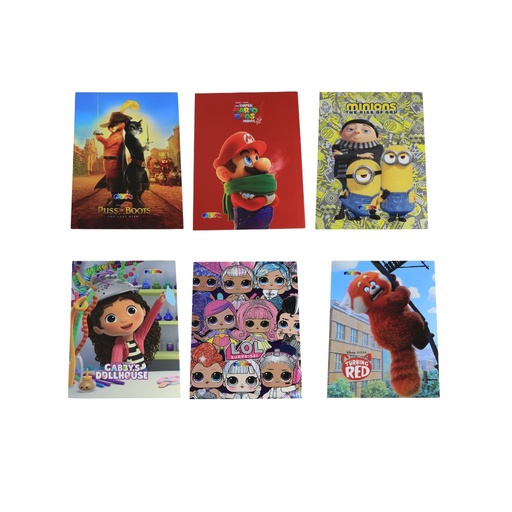 Cartoon - Flexi Notebook Single Line 60Sh 9x7