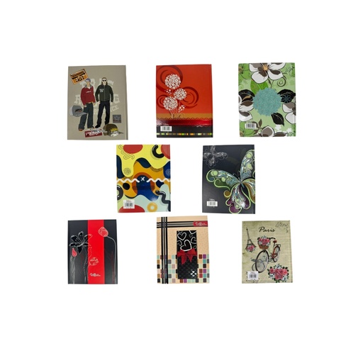 يوني بوك - دفتر ملاحظات 9x7 بوصة، 100 صفحة، سطر واحد، غلاف مقوى