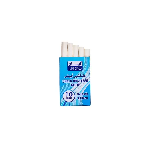 لينو طباشير أبيض بدون غبار، 10 قطع