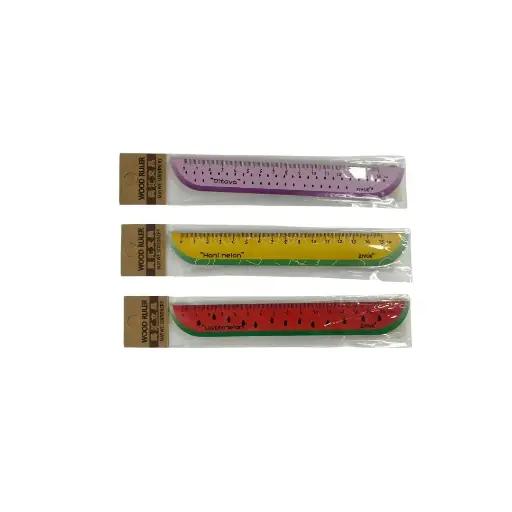 Fruits Wood Ruler 15cm S-744