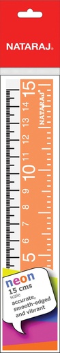 Ruler Neon 15cms Nataraj No.H19