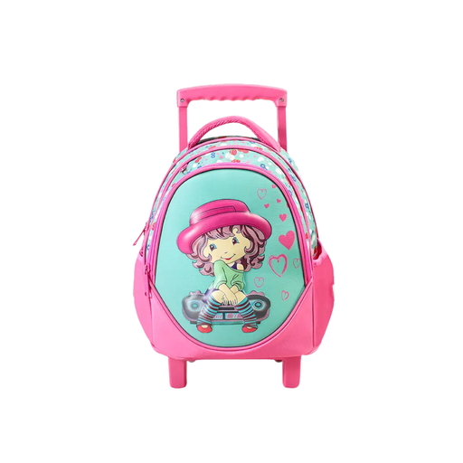 Glossy Bird Trolly School Bag - Cute GIRL  - 14 Inch GB2641T