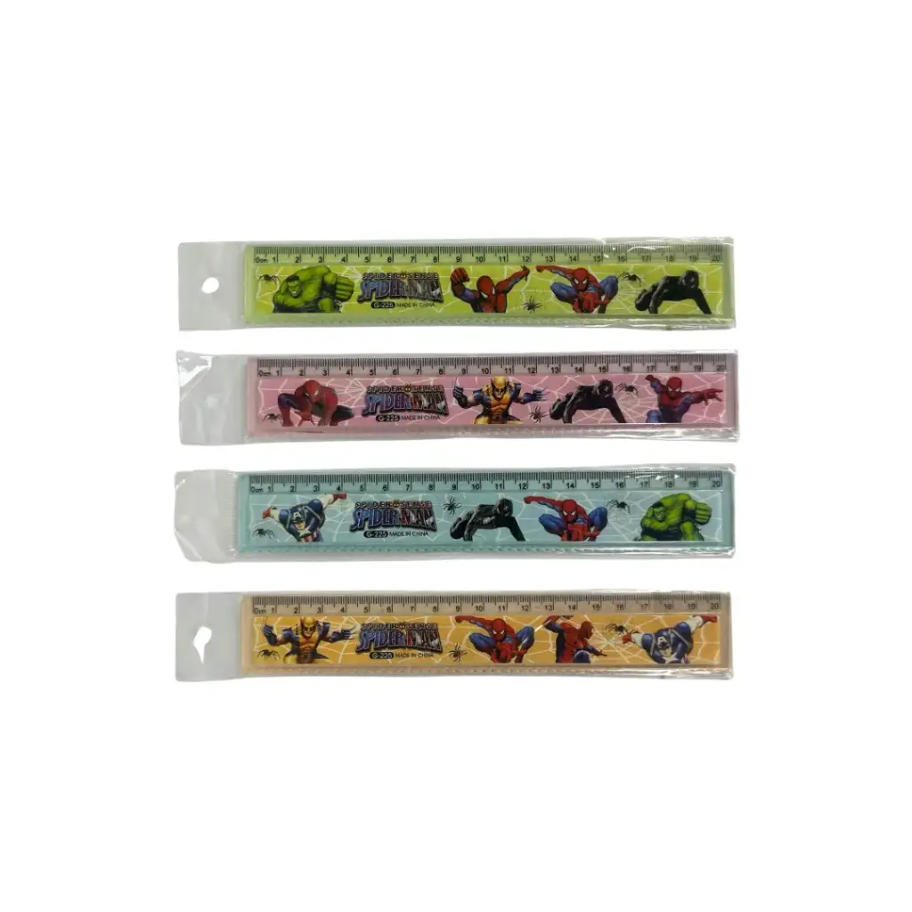 Spiderman Ruler 20cm Plastic G-225 | Golden Pen Stationery
