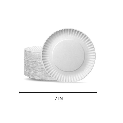 [1849727] Paper Plate WHITE 7 NO.W-221-7 20PCS/PKT