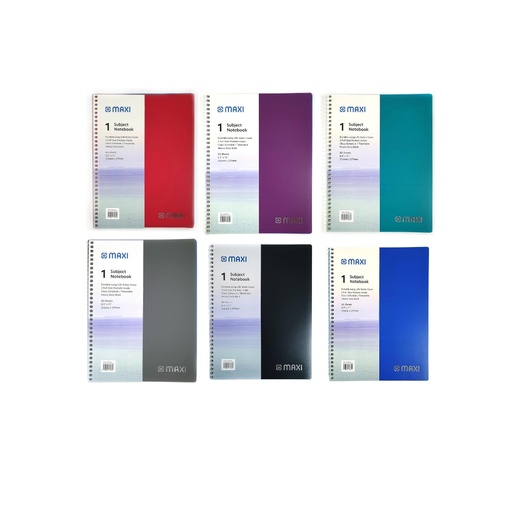 Maxi Spiral Polypropylene 1 Subject University Notebook 11"X8.5" 80 Sheets