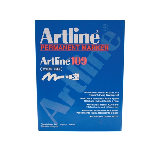 [No.ek-109] Artline - Permanent Marker Pen Black 1 Pck/12 Pcs