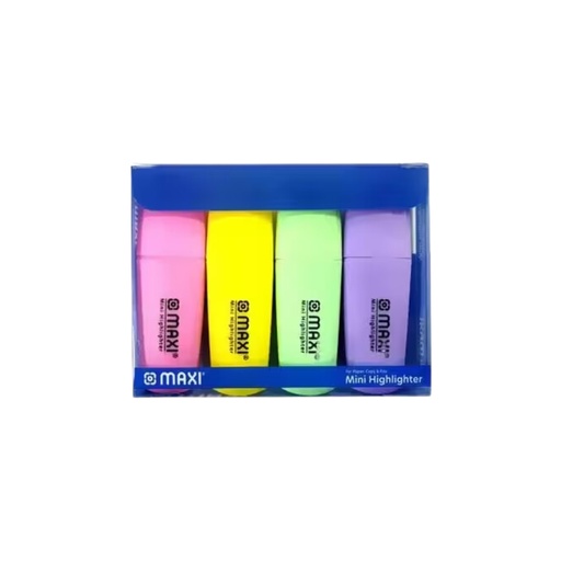 [No.MX-25] Maxi - Mini Highlighter Pastel Color 4pc