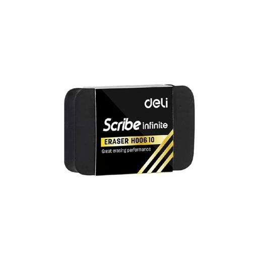 [H00610] Deli - Eraser Black 46 x 30 x 11mm 1 Pcs