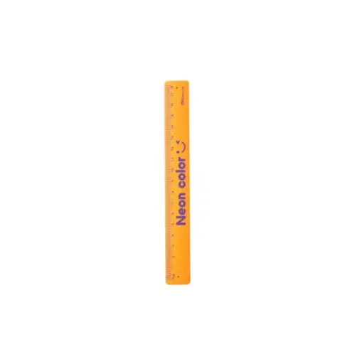 RULER DELI NEON ORENGE COLOR 18 CM