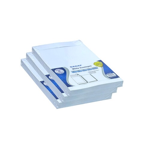 [1401668] Sadaf - Envelopes White Size 10" X 7", 100 GSM , 50 Pcs