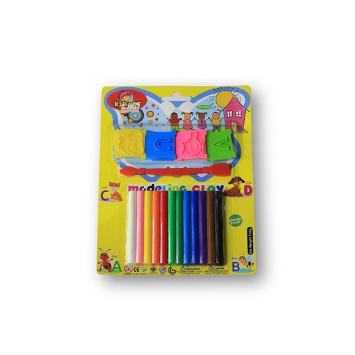 Kidart Modeling Colorful Clay 12Pc