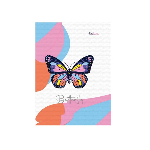 [UB 0155-FX-05] UniBook - Notebook Flexi Single Line 100sh  9X7 Butterfly