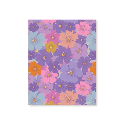 [UB 0148-FX-04] UniBook - Notebook Flexi Single Line 100sh  9X7 Flower