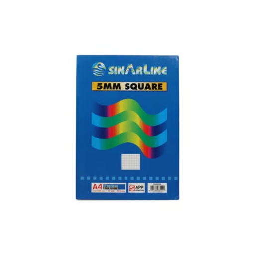 [PD06038] SinarLine 5MM Square Pad A4 70 Sheets
