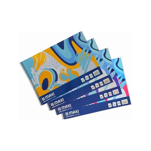 [MX-SBKWA4] Maxi Spiral Sketch Book White A4 110gsm 20 Sh