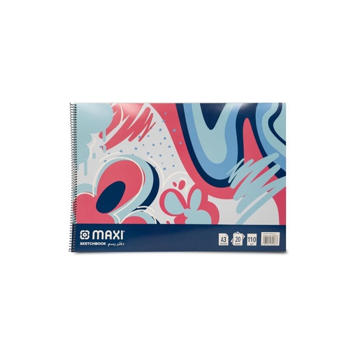 [MX-SBKWA3] Maxi Spiral Sketch Book White A3 110gsm 20 Sh