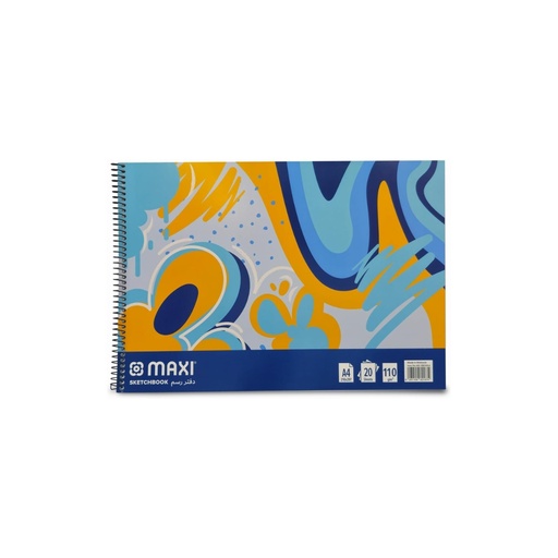 [MX-SBKWB4] Maxi Spiral Sketch Book White B4 110gsm 20 Sh