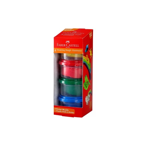 [fc2005502] Faber-Castell Pack of 4 Sets Assorted Modelling Dough