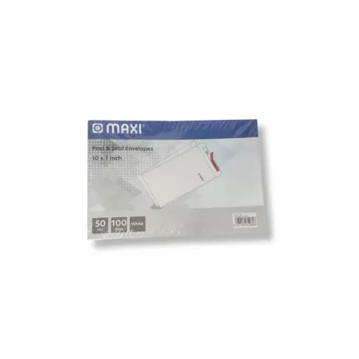 Maxi Peel & Seal Envelops 10x7 inch White 100Gsm 50Pc