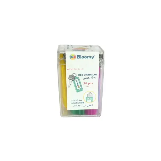 [BL-1010] Bloomy Key Chain Tag Colour 20Pc 