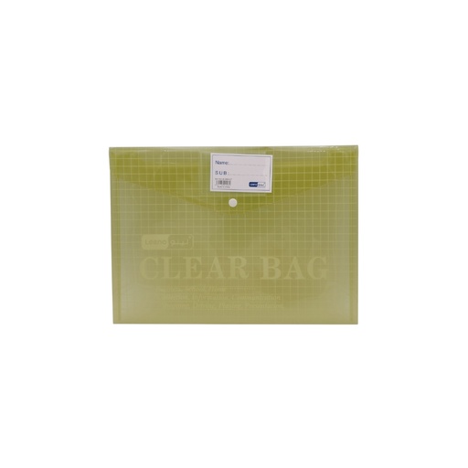 [LE-0684-09] Leeno Clear Bag File Folder FC Yellow