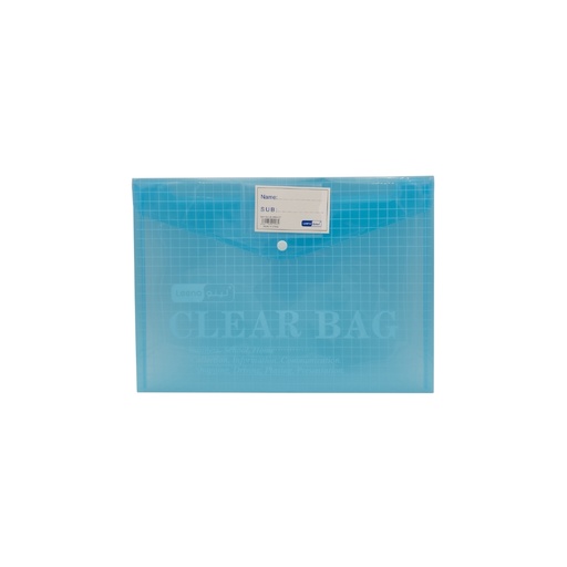 [LE-0684-07] Leeno Clear Bag File Folder FC  Blue